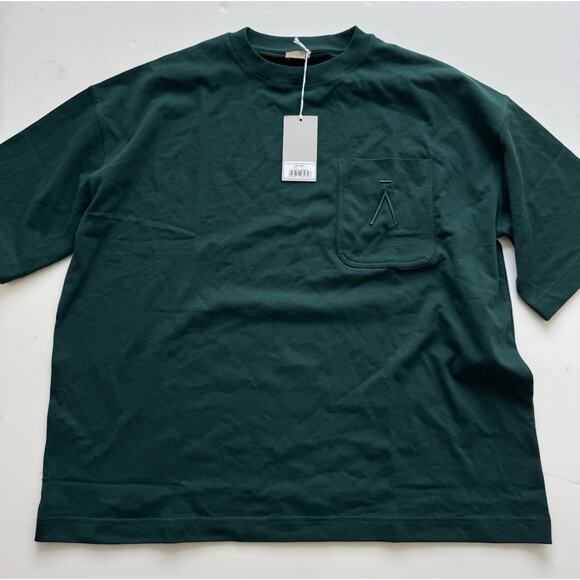 Aman Essentials Unisex Oversized Pocket Tee -Dark Green XL - Picture 3 of 7